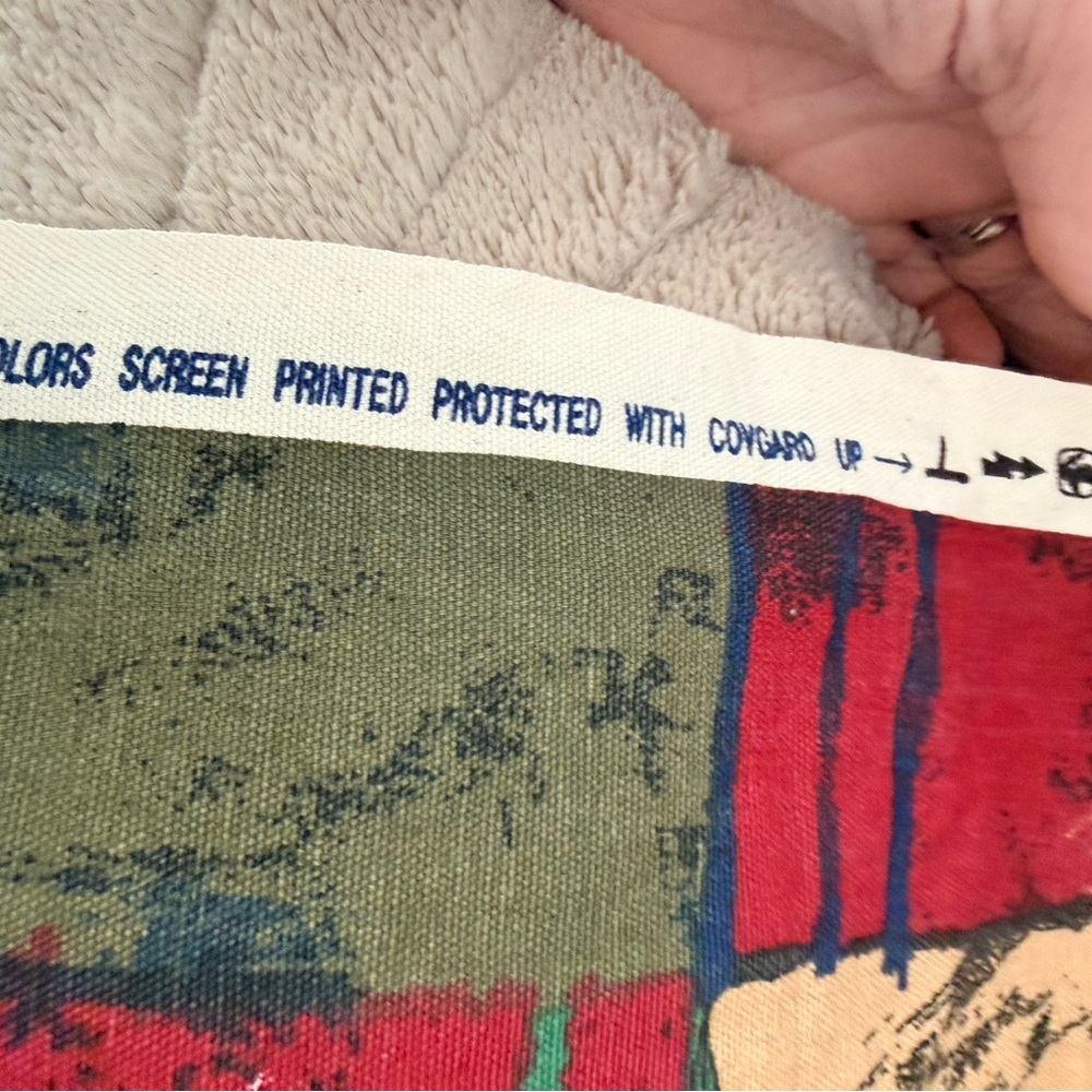 Vintage 90’s Covington Fabrics 5th Ave Design 2 yards retro patchwork pattern - Picture 6 of 10